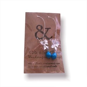 Ebb & Flow - Silver Toned Flower Dangle Earrings (NWT)